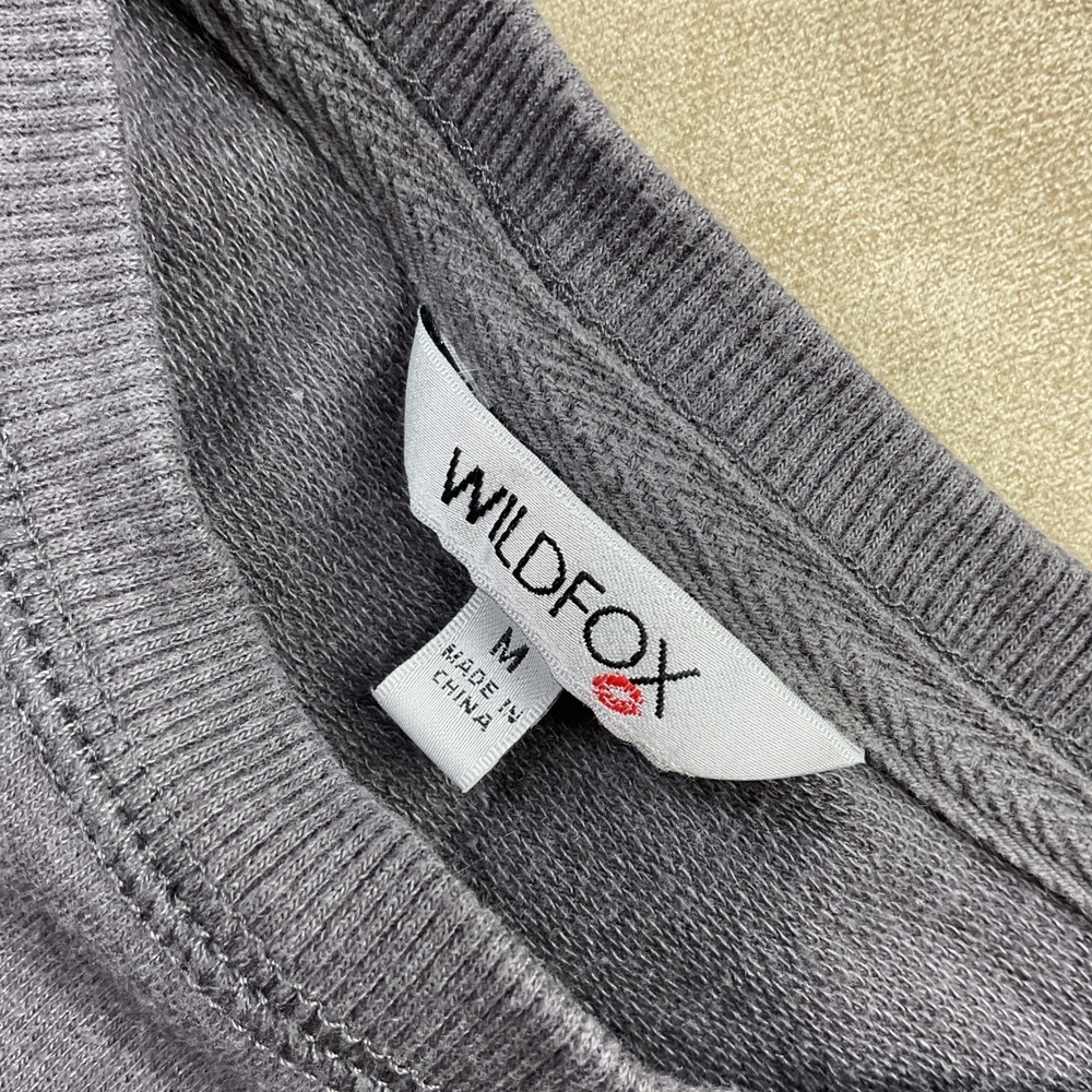 Wildfox Sweatshirt Sz M Pullover Gray Rainbow Statement Easy Does It Loose Fit - Picture 7 of 8